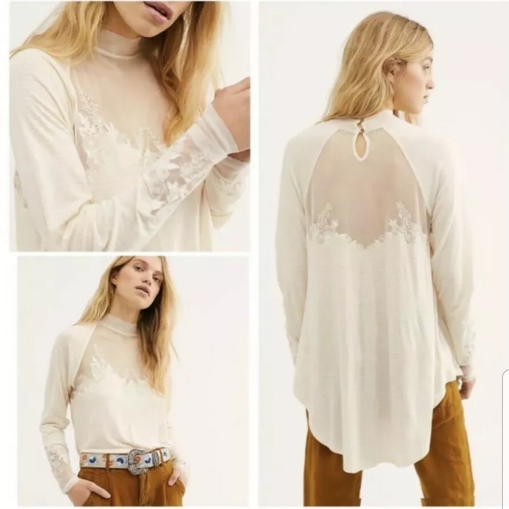 Free People Saheli Mesh Top Small